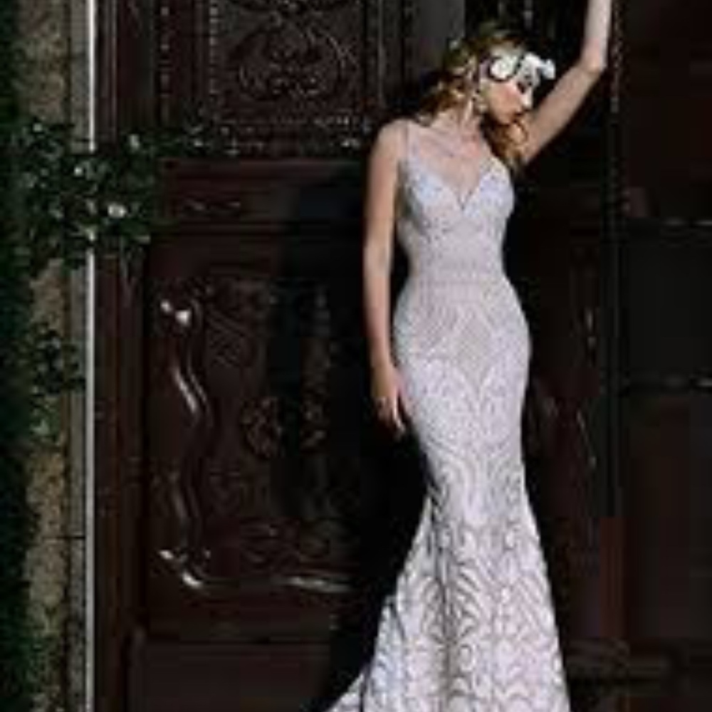 Ashley and Justin 10495M Wedding Dress Sz 10